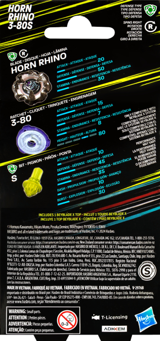 Фото - Дзига Hasbro HORN RHINO серії "Beyblade X" (F9590_G0192)