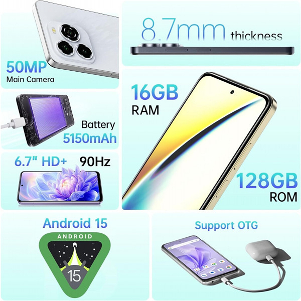 Фото - Смартфон OUKITEL C65 4/128GB Gold