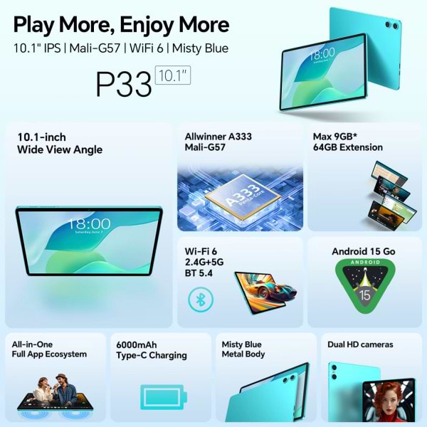 Фото - Планшет Teclast P33 10.1'' 3/64Gb Blue