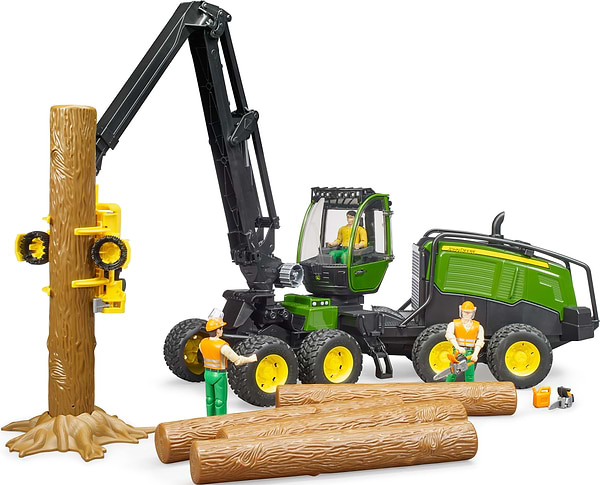 Фото - Наземна будівельна техніка BRUDER Харвестер John Deere 1270G з 1 колодою (02135)