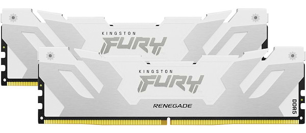 Фото - Память DDR Kingston 32GB DDR5 CL38 DIMM FURY Renegade White XMP (KF572C38RWK2-32)