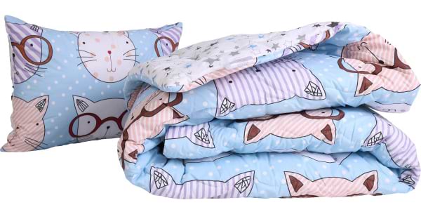 Фото - Одеяло зимнее полуторное MirSon шерстяное №3013 Сolor Fun Line Whales (2200004833910)