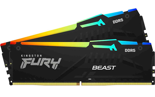 Фото - Память DDR Kingston FURY 64 GB (2x32GB) DDR5 6400 MHz Beast RGB EXPO (KF564C32BBEAK2-64)