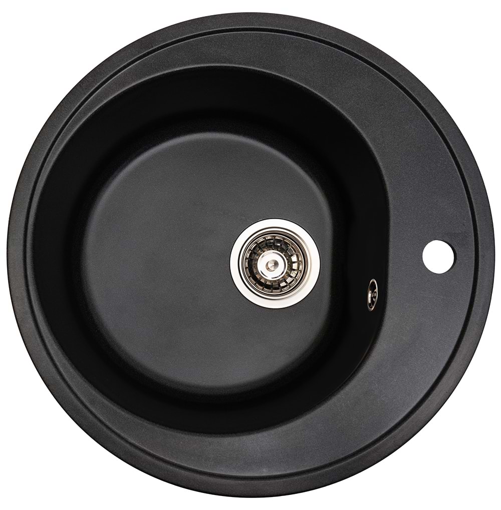 Мийка кухонна Ventolux Fabia (BLACK MATT QUARTZ) D510x180