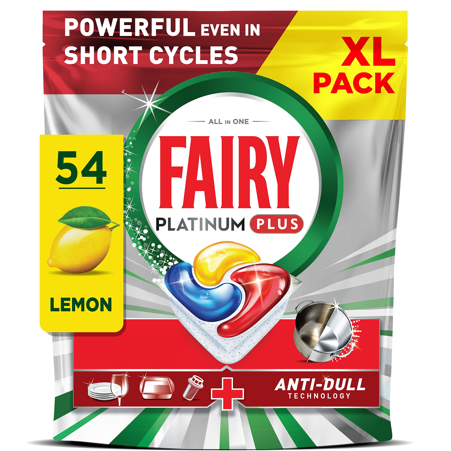 Таблетка для посудомоечной машины Fairy Fairy Platinum Plus Всё-в-1, 54 шт