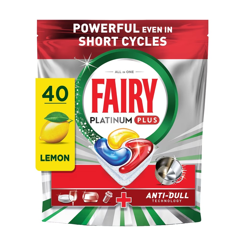 Капсулы для посудомоечных машин Fairy Platinum Plus Все-в-1, 40 шт