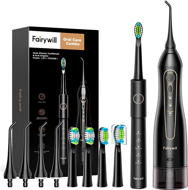 Фото - Зубная щетка электрическая Fairywill E11 + ирригатор F5020E