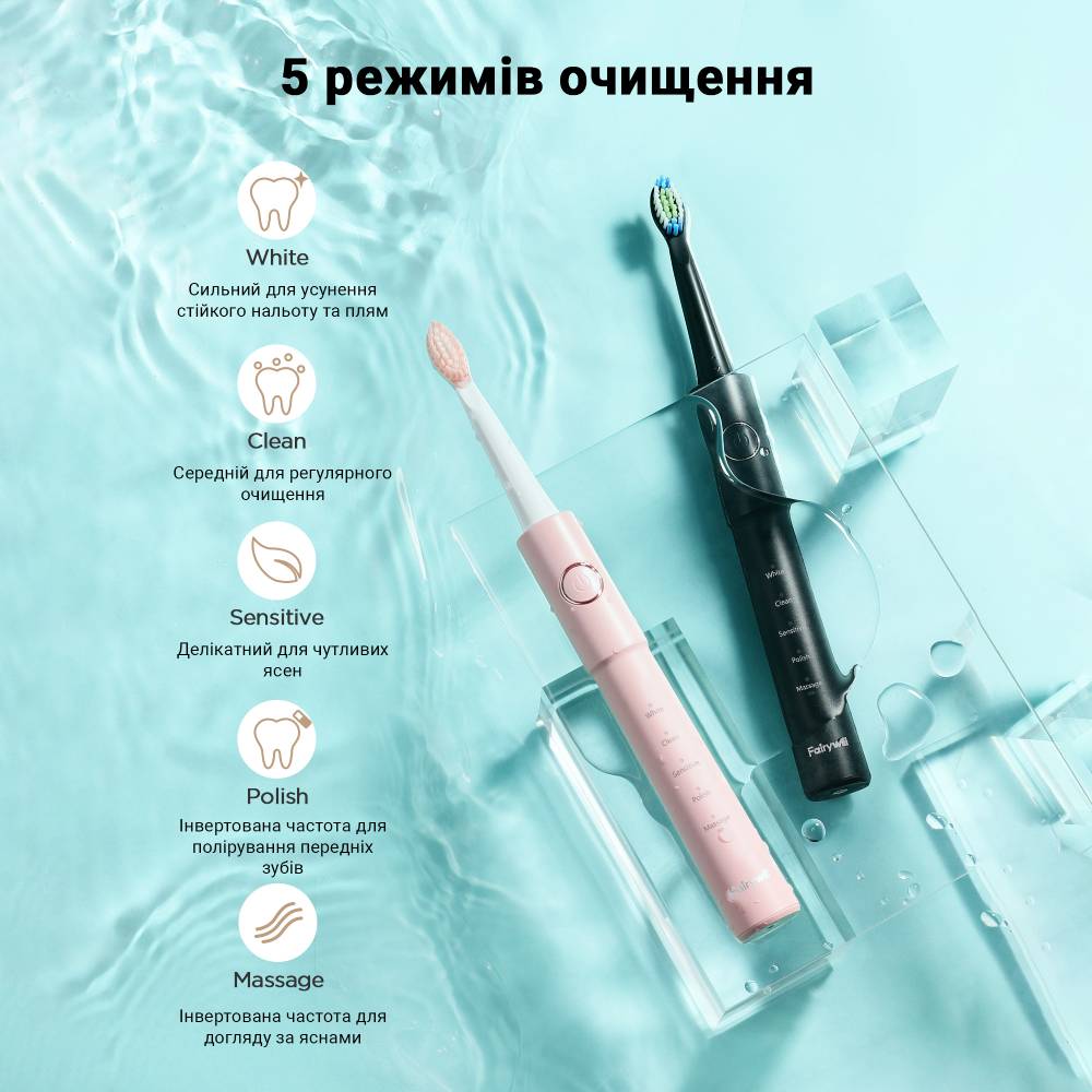 Фото - Зубна щітка електрична Fairywill  E11 Pink (FWE11P)