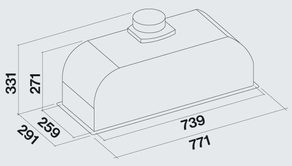 Фото - Витяжка вбудована Falmec INCASSO PLUS 70 Black 800