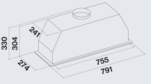 Фото - Витяжка вбудована Falmec GRUPPO INCASSO PRO PLUS 80 нерж.сталь