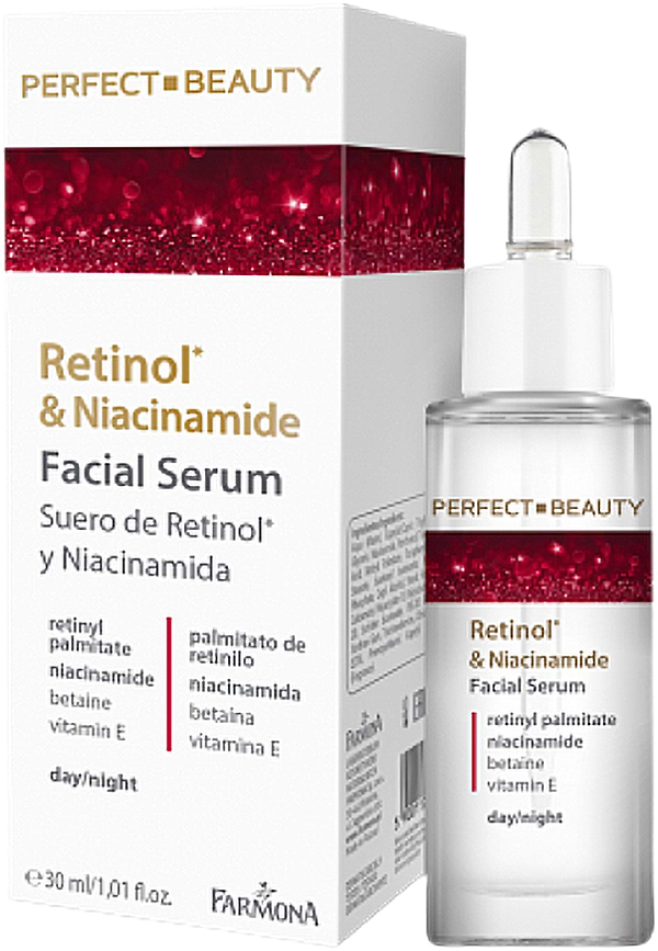 Фото - Сыворотка для лица Farmona Perfect Beauty против морщин с ниацинамидом и ретинолом 30 мл (5900117975879) Фото - Сыворотка для лица Farmona Perfect Beauty против морщин с ниацинамидом и ретинолом 30 мл (5900117975879)