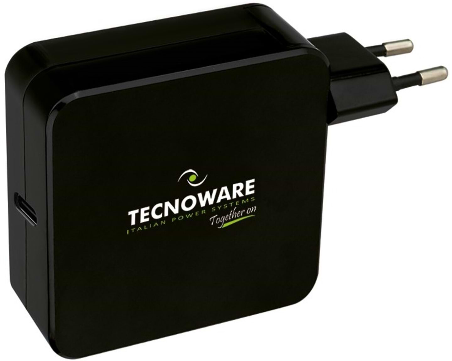 Сетевое зарядное устройство Tecnoware USB-C 65W Black (FAU17704)
