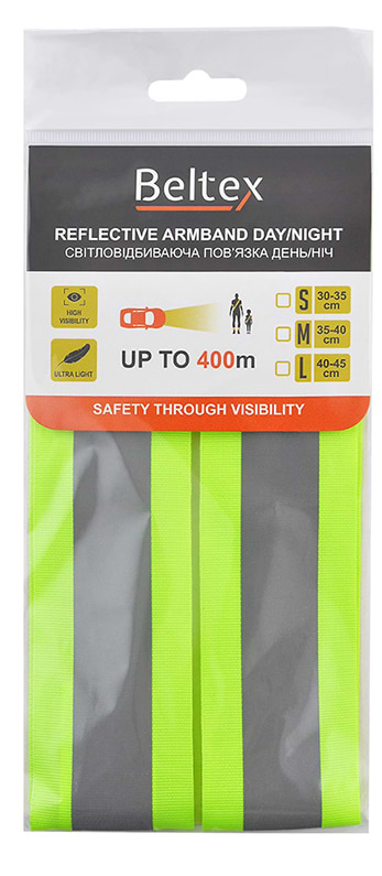 Фото - Світловідбивна стрічка Beltex L 40-45 см Yellow (BX70420)