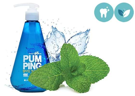 Фото - Зубна паста LG Perioe 46 см Pumping Cool mint 285 г (8801051065589)