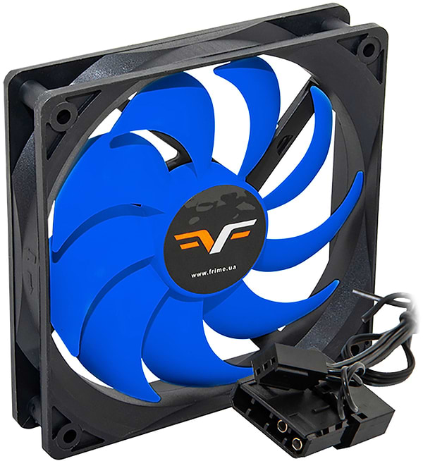 Фото - Корпусный вентилятор Frime 120x120x25мм, 3Pin, Black/Blue (FBF120HB3)