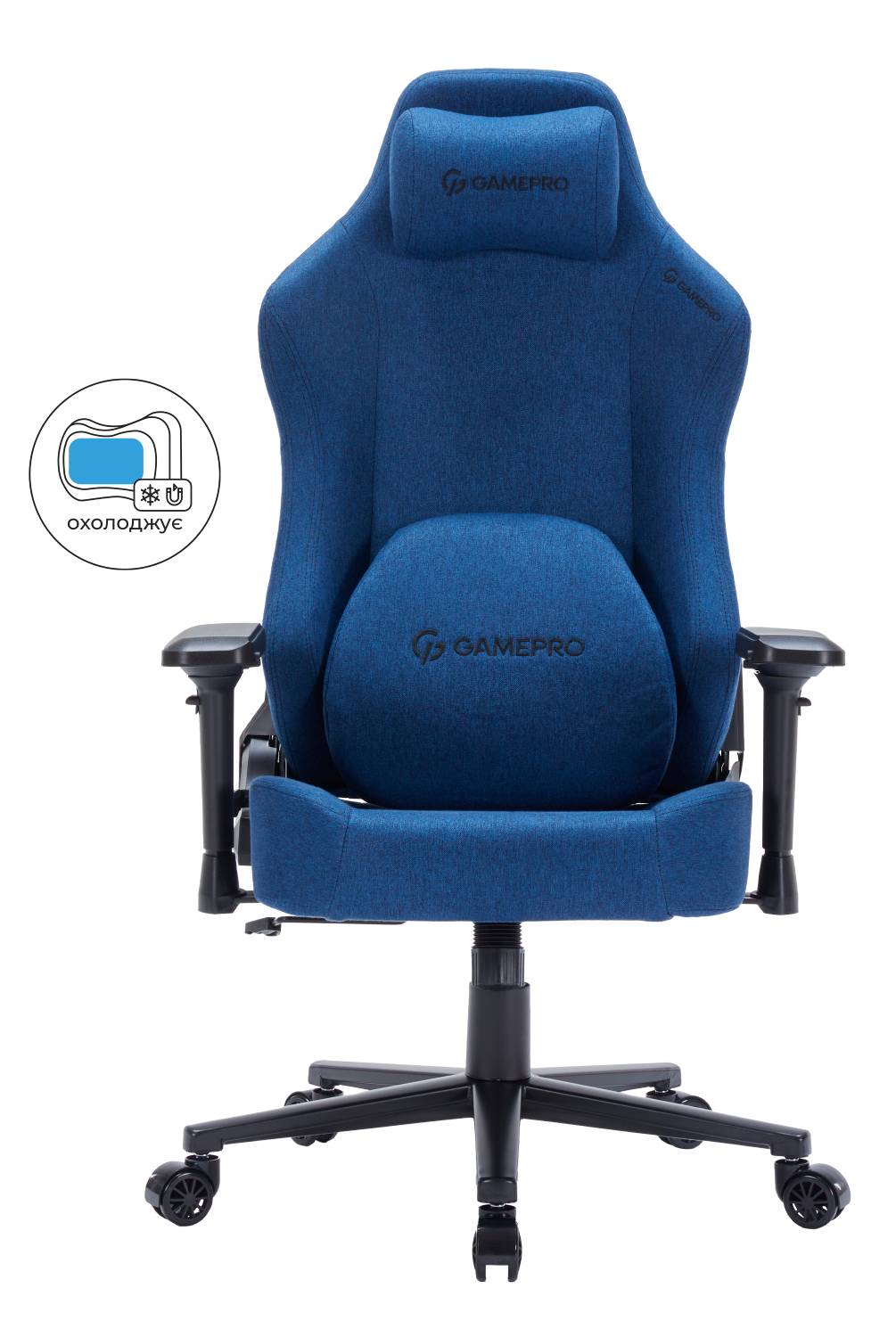 Кресло для геймеров GamePro FGC750DB Size L Fabric Dark Blue - Фото 1