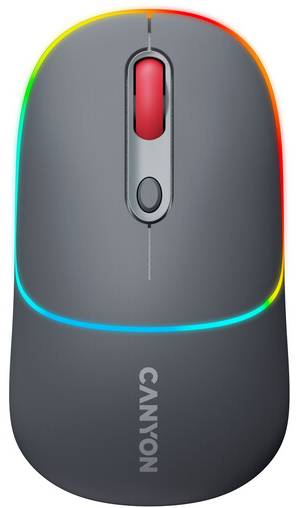 Мышь беспроводная Canyon MW-22 Dual Band RGB Wireless Dark Grey (CNS-CMSW22DG) - Фото 1