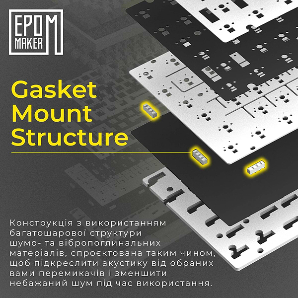 Фото - Клавиатура беспроводная игровая EPOMAKER AK820 Pro Gift Switch Hot-Swap Black (AK820-PRO-B-G)
