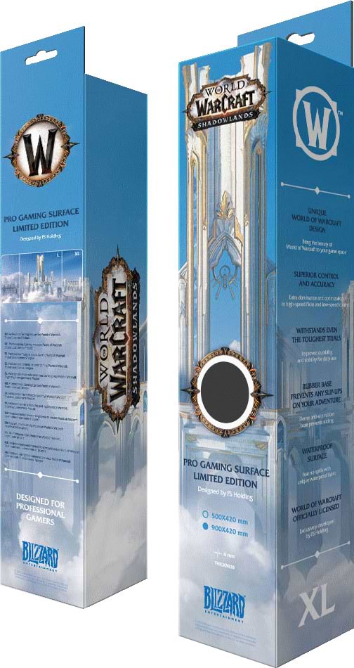 Фото - Килимок для миші ігровий Blizzard World of Warcraft Shadowlands: Bastion (FBLMPWOWBASTI21XL)