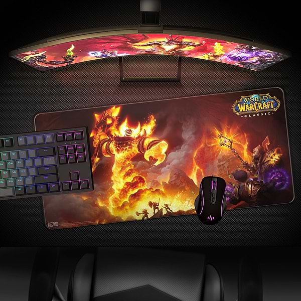 Фото - Коврик для мыши игровой World of Warcraft Classic Ragnaros XL (5292910016270)