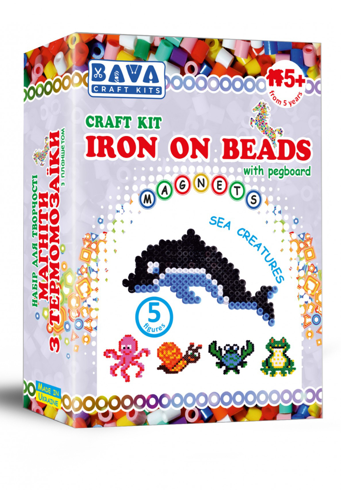 Набор для изготовления декора Умняшка Магниты из термомозаики Морские (ТМ-003)