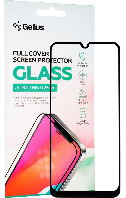 Защитное стекло для смартфона Gelius Full Cover Ultra-Thin 0.25mm for Samsung A225 (A22)/M325 (M32) Black (89792)