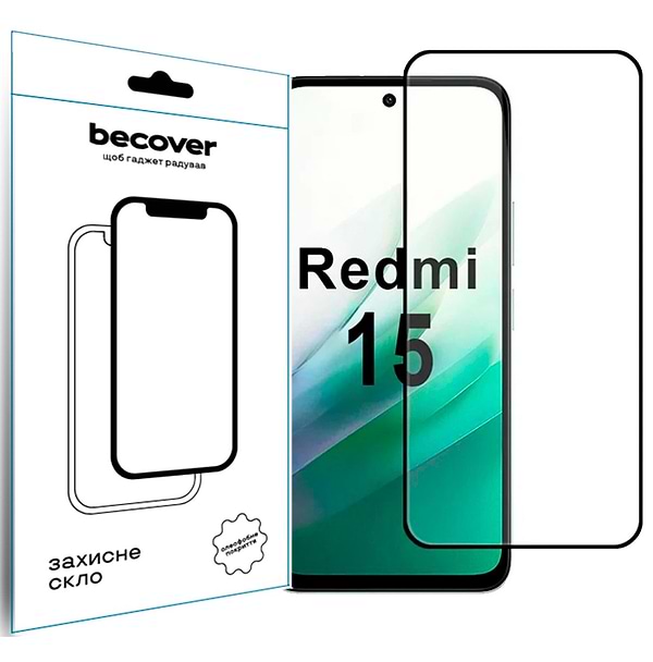 Фото - Захисне скло для смартфону BeCover for Xiaomi Redmi 15 Black (713905)