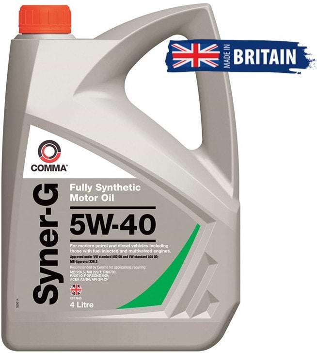 Олива для авто COMMA SYNER-G 5W-40 4л (SYN4L)