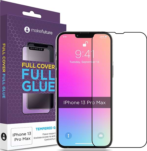 Фото - Захисне скло для смартфона MakeFuture Full Cover Full Glue Apple iPhone 13 Pro Max (MGF-AI13PM)