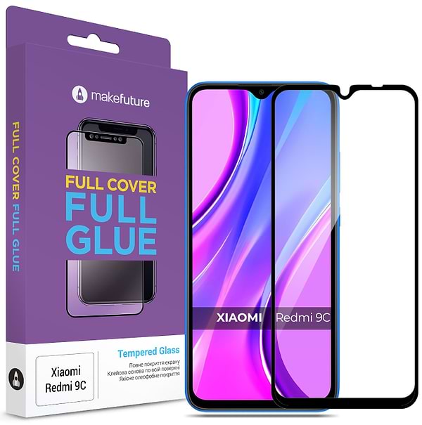 Фото - Захисне скло для смартфону MakeFuture Full Cover Full Glue Xiaomi Redmi 9C (MGF-XR9C)