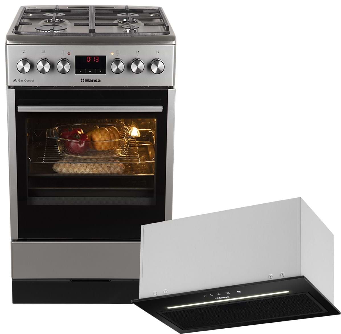 Комплект техники Hansa Плита газовая + Витяжка встраиваемая Hansa FCMS582258 + OMP4251BGH