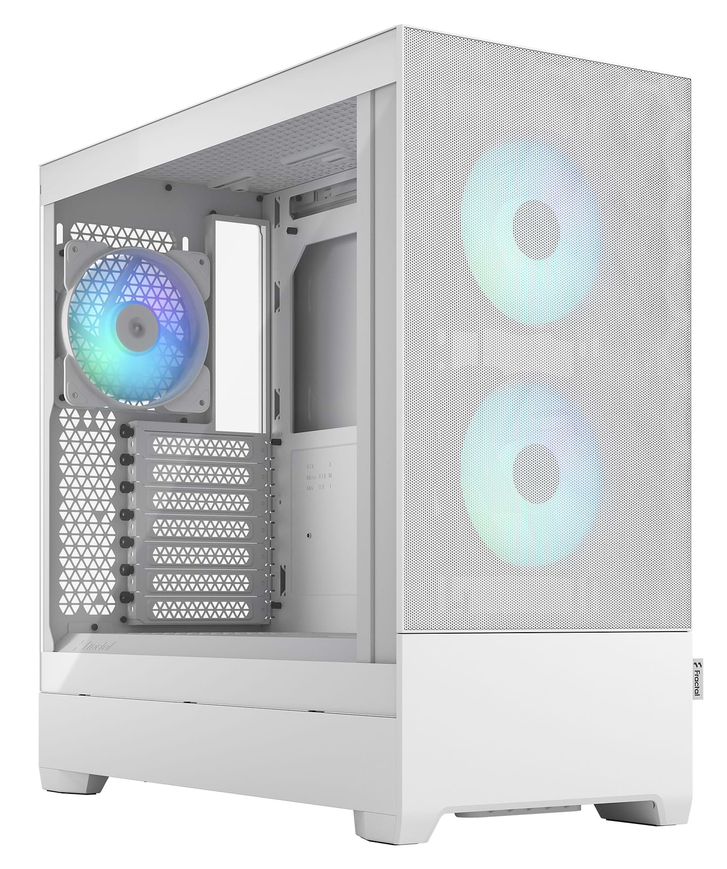 Корпус Fractal design ATX без БЖ Pop Air RGB White TG Clear Tint (FD-C-POR1A-01)