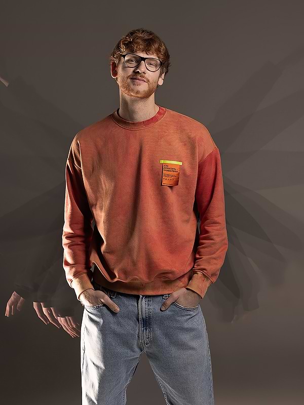 Фото - Свитшот Comfy "тай дай" оранжевый L/XL