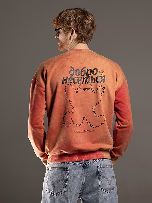 Фото - Свитшот Comfy "тай дай" оранжевый L/XL