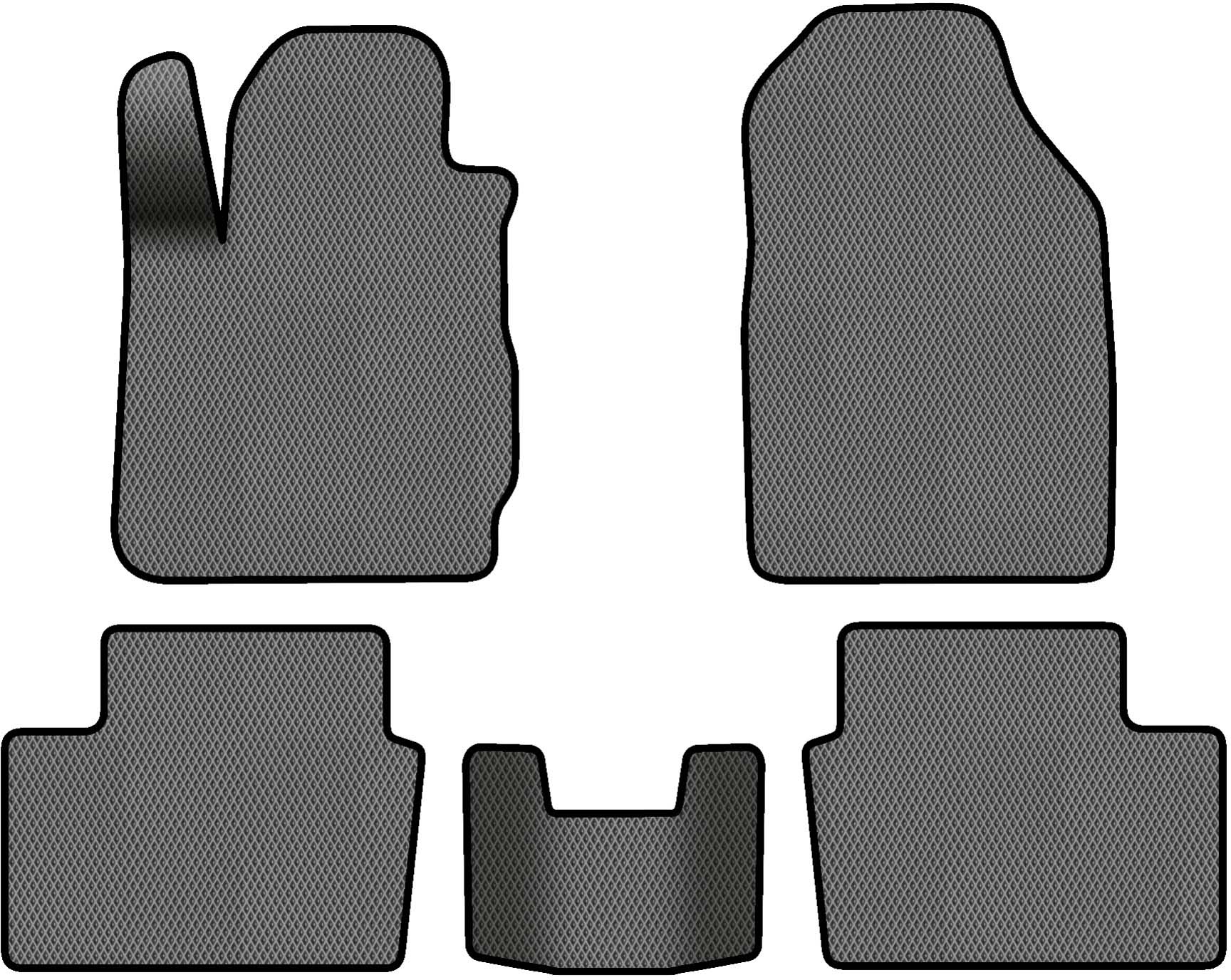 EVA коврики в салон авто EVAtech для Fiesta (Mark 7) (closed threshold) AT Ford 2009-2017 6 поколение Htb EU FD12709CV5RGB