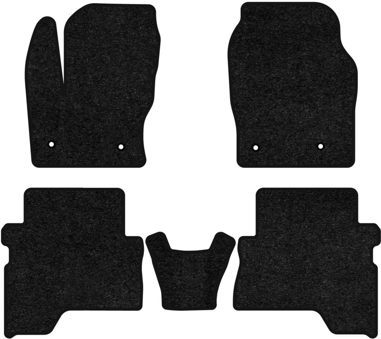 Коврики ворсовые в салон авто EVAtech Standard для Ford C-Max Hybrid (C344) (4 clips) 2010-2019 2 поколение Minivan USA черный кант FD14034C5FC4VEB