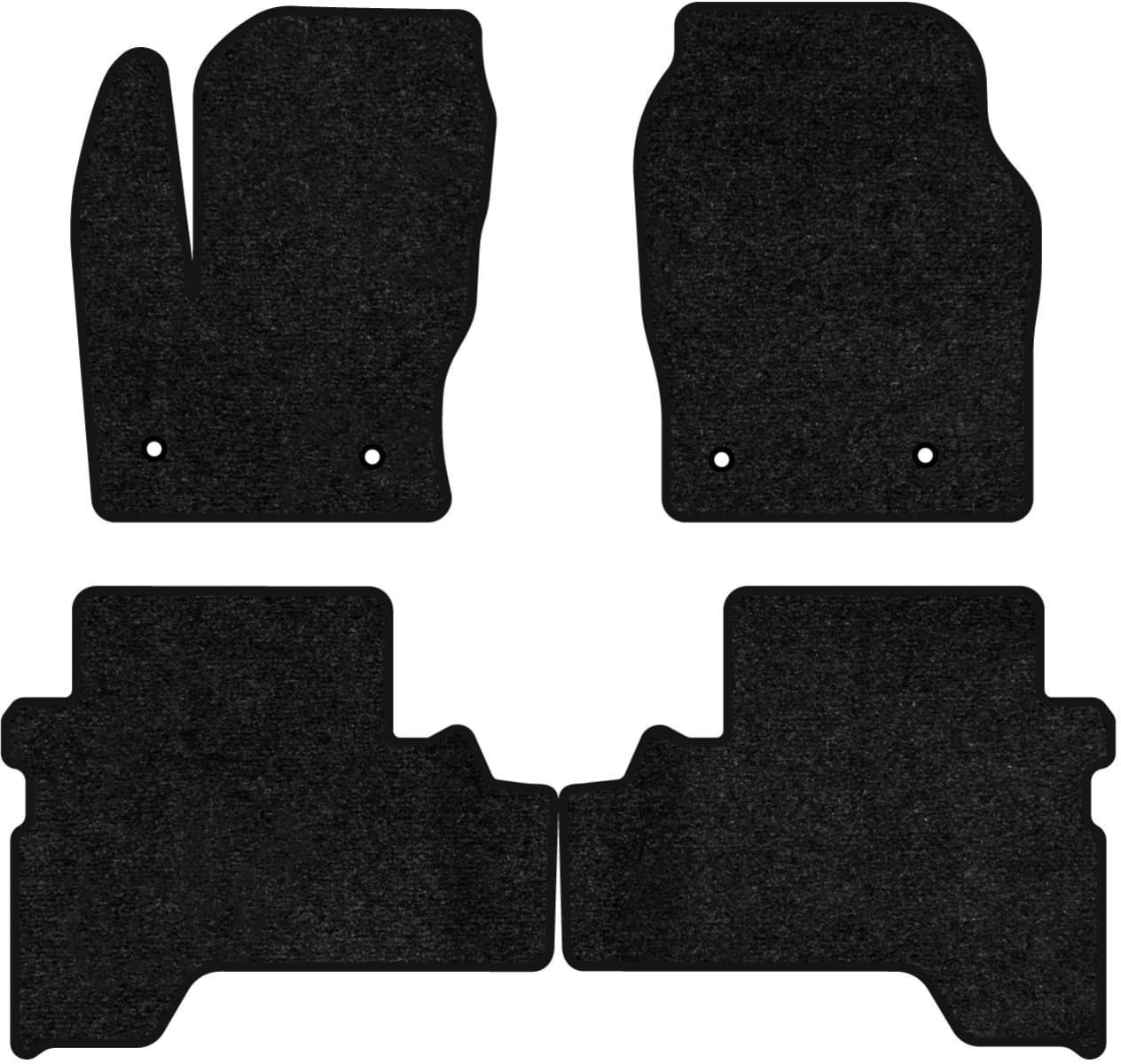 Коврики ворсовые в салон авто EVAtech Standard для Ford C-Max Hybrid (C344) (4 clips) 2010-2019 2 поколение Minivan USA черный кант FD14034PC4FC4VEB