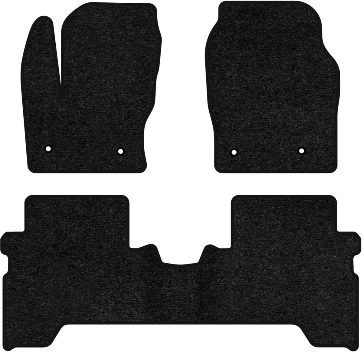 Коврики ворсовые в салон авто EVAtech Standard для Ford C-Max Hybrid (C344) (4 clips) 2010-2019 2 поколение Minivan USA черный кант FD14034Z3FC4VEB