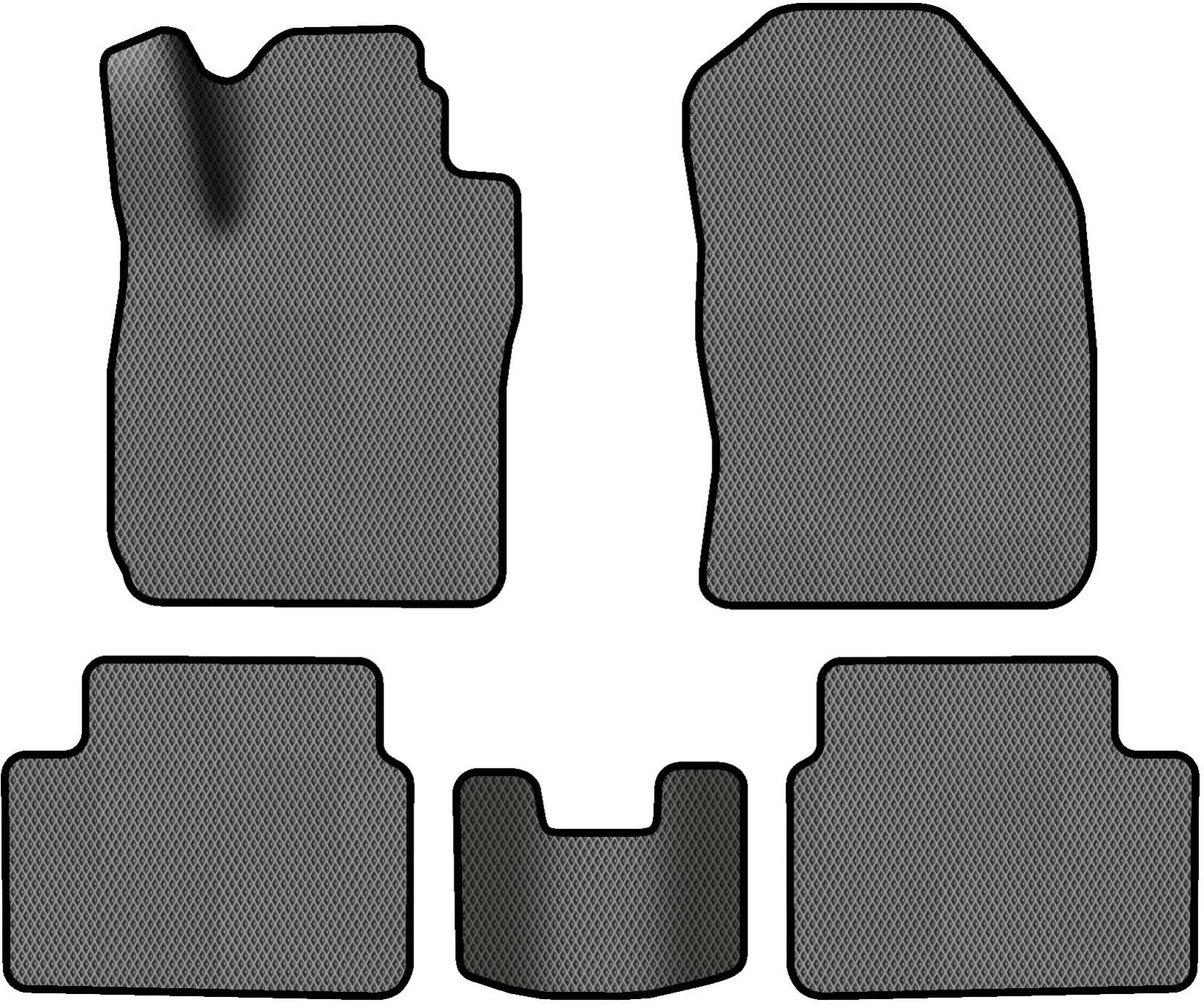 EVA коврики в салон авто EVAtech для Fiesta (Mark 7) 5-doors Ford 2009-2017 6 поколение Htb USA FD1699CE5RGB