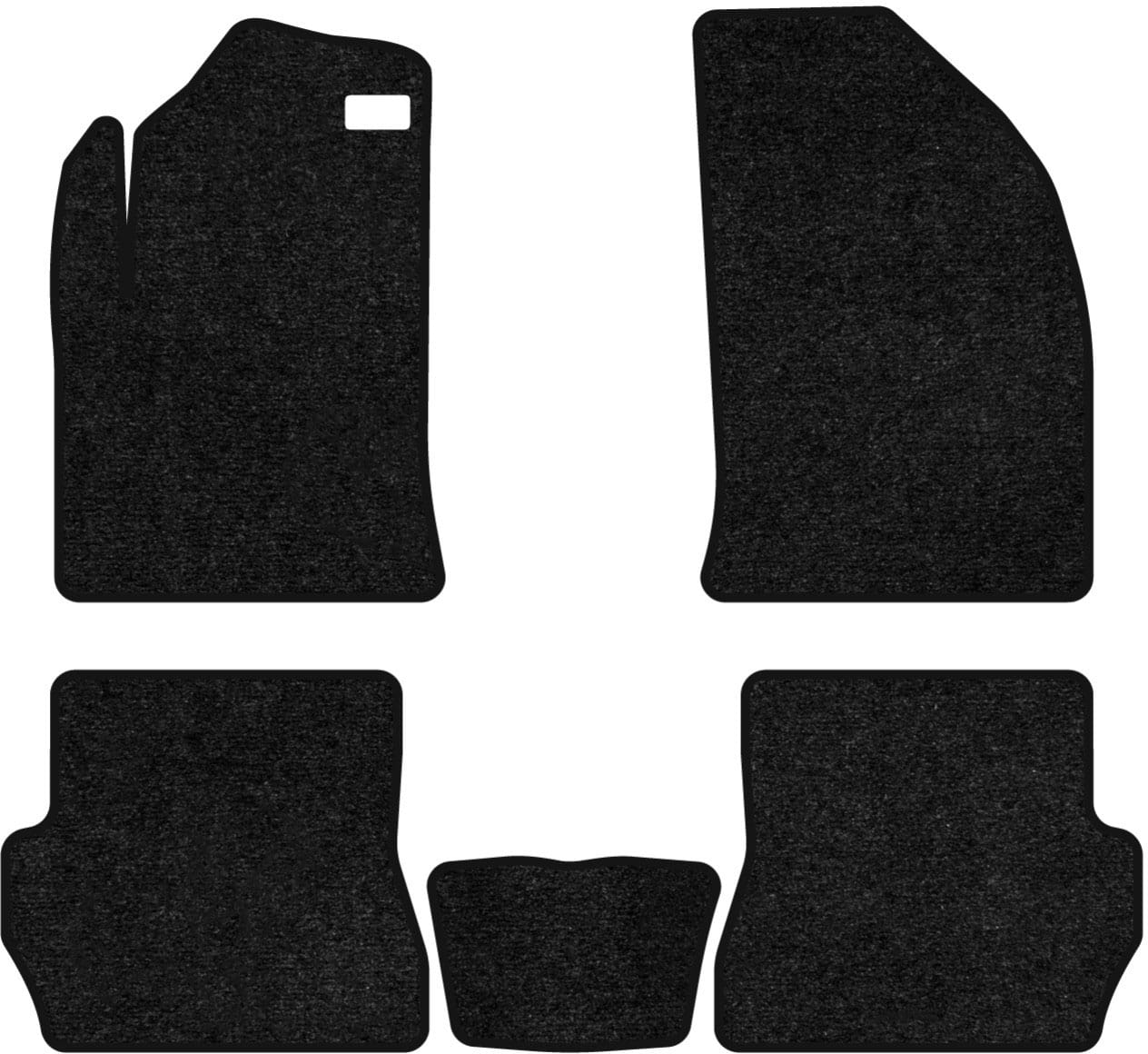 Коврики ворсовые в салон авто EVAtech Standard для Ford Fusion 2002-2012 1 поколение Sedan USA черный кант FD31127CV5VEB