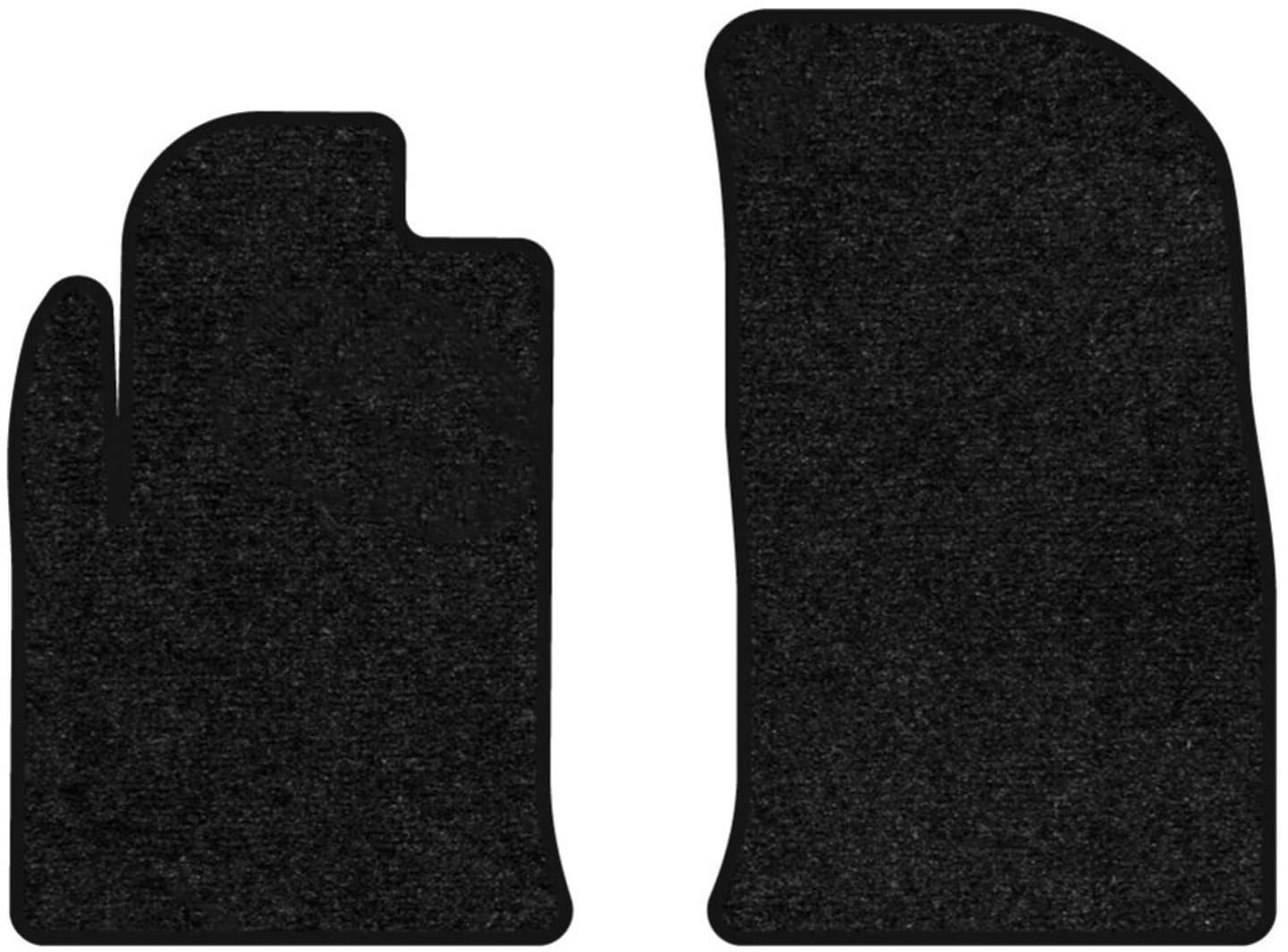 Килимки ворсові в салон авто EVAtech Standard для Ford Fiesta (Mark 5) 5-doors 1999-2002 4 покоління Htb EU чорний кант FD33207A2VEB