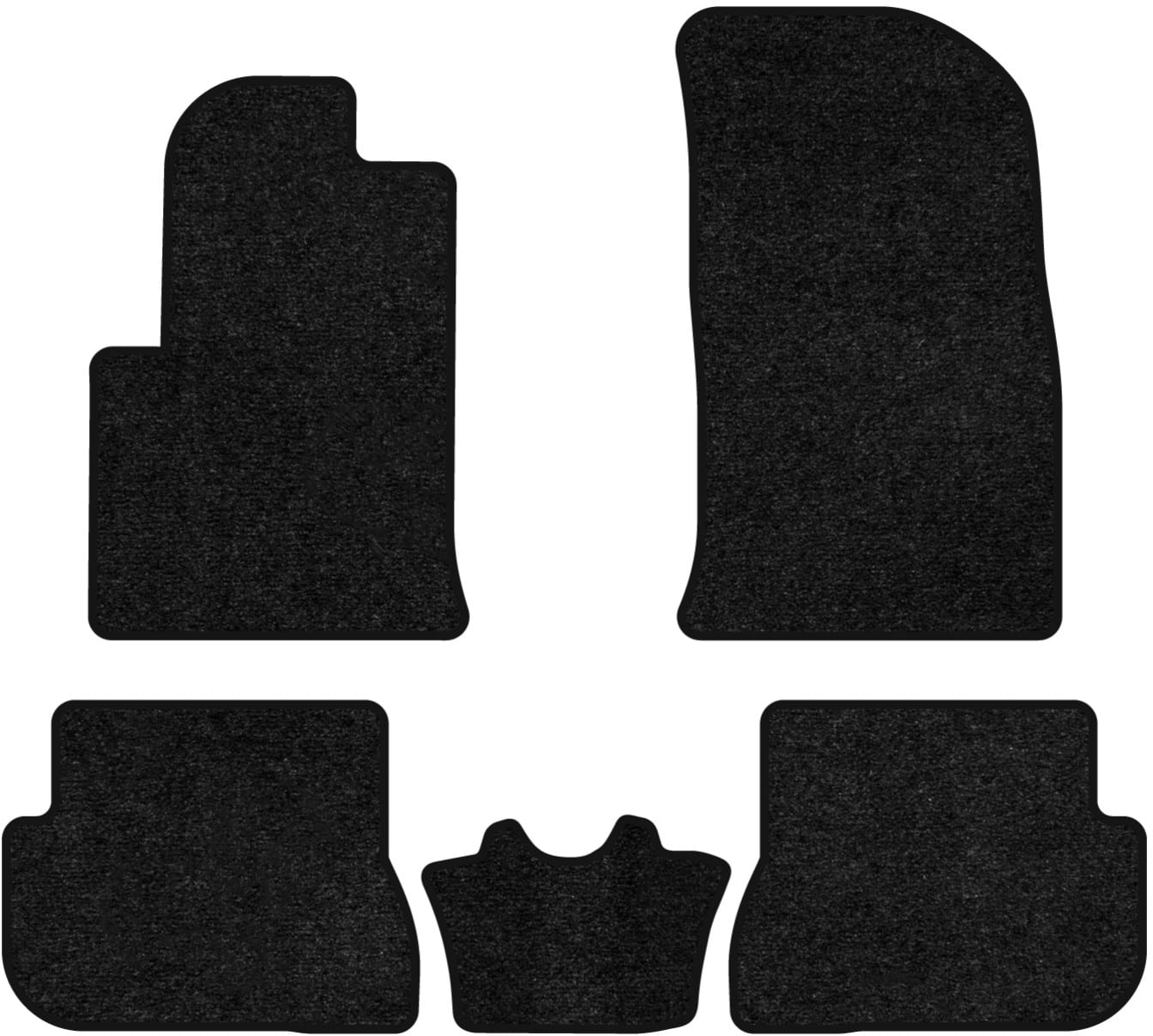 Коврики ворсовые в салон авто EVAtech Standard для Ford Fiesta (Mark 6) 3-doors 2002-2009 5 поколение Htb EU черный кант FD33561CB5VEB