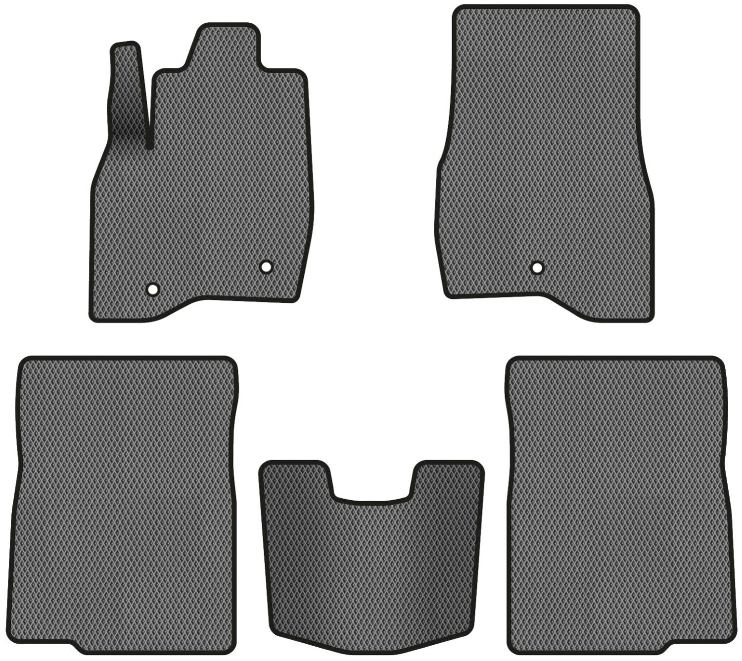 EVA коврики в салон авто EVAtech для Explorer Restyling 7 seats (2+3+2) Ford 2016-2019 5 поколение SUV USA FD357C5AV3RGB