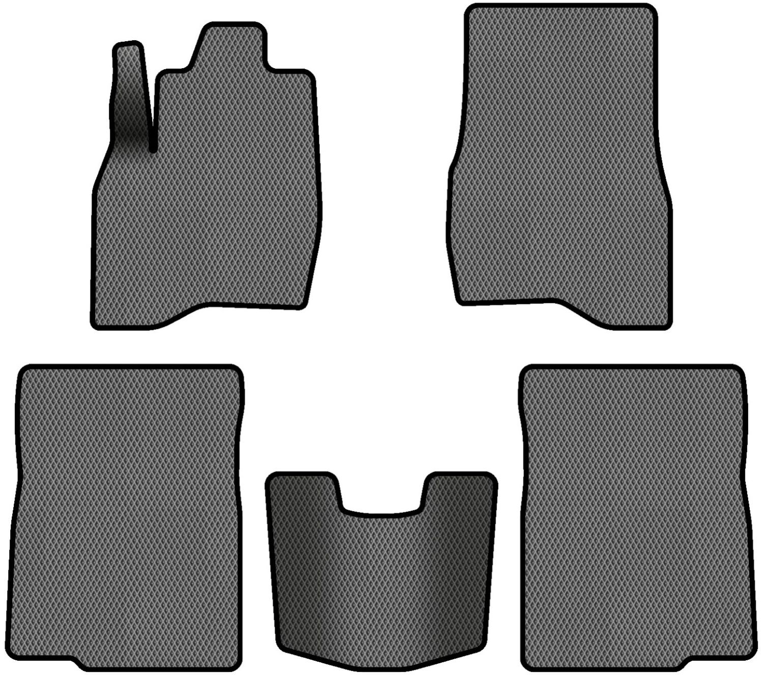 EVA коврики в салон авто EVAtech для Explorer Restyling 7 seats (2+3+2) Ford 2016-2019 5 поколение SUV USA FD357C5RGB