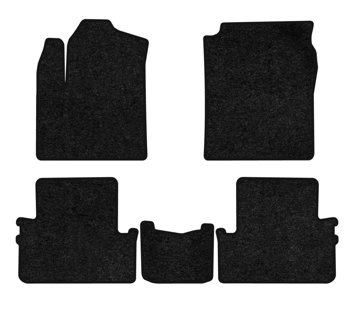 Коврики ворсовые в салон авто EVAtech Standard для Ford Tourneo Connect (Turkish Assembly) 2012 2 поколение Minivan EU черный кант FD42041C5VEB