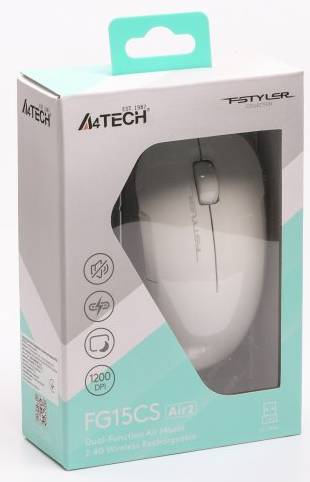 Фото - Миша бездротова A4tech FG15CS Air2 (White)