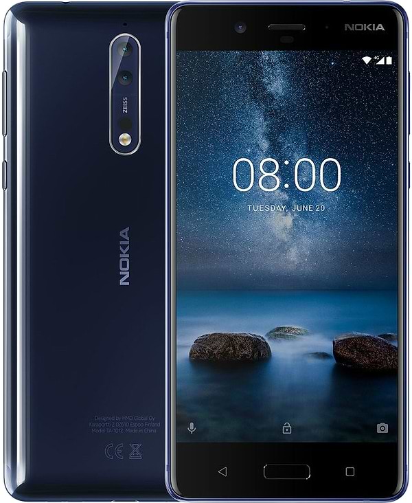 Фото - Смартфон Nokia 8 Dual Sim Tempered Blue