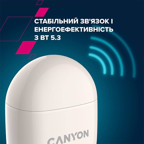 Фото - Наушники вкладыши беспроводные TWS Canyon TWS-6 (CNS-TWS6BE) Beige