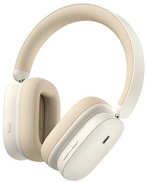 Навушники накладні бездротові Baseus Bowie H1 Pro Noise-Cancellation Wireless Headphones Moon White (A00050601213-00) - Фото 1
