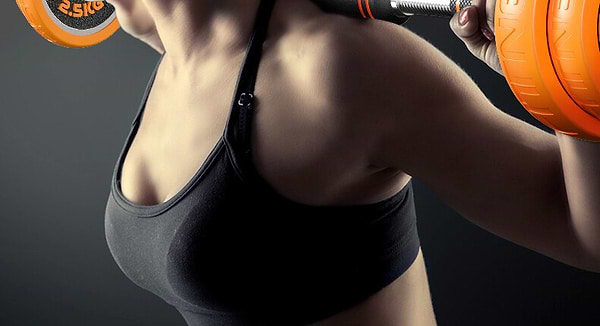 Фото - Набір гантелей і штанг FED 20KG Black FED-8007 (749233)